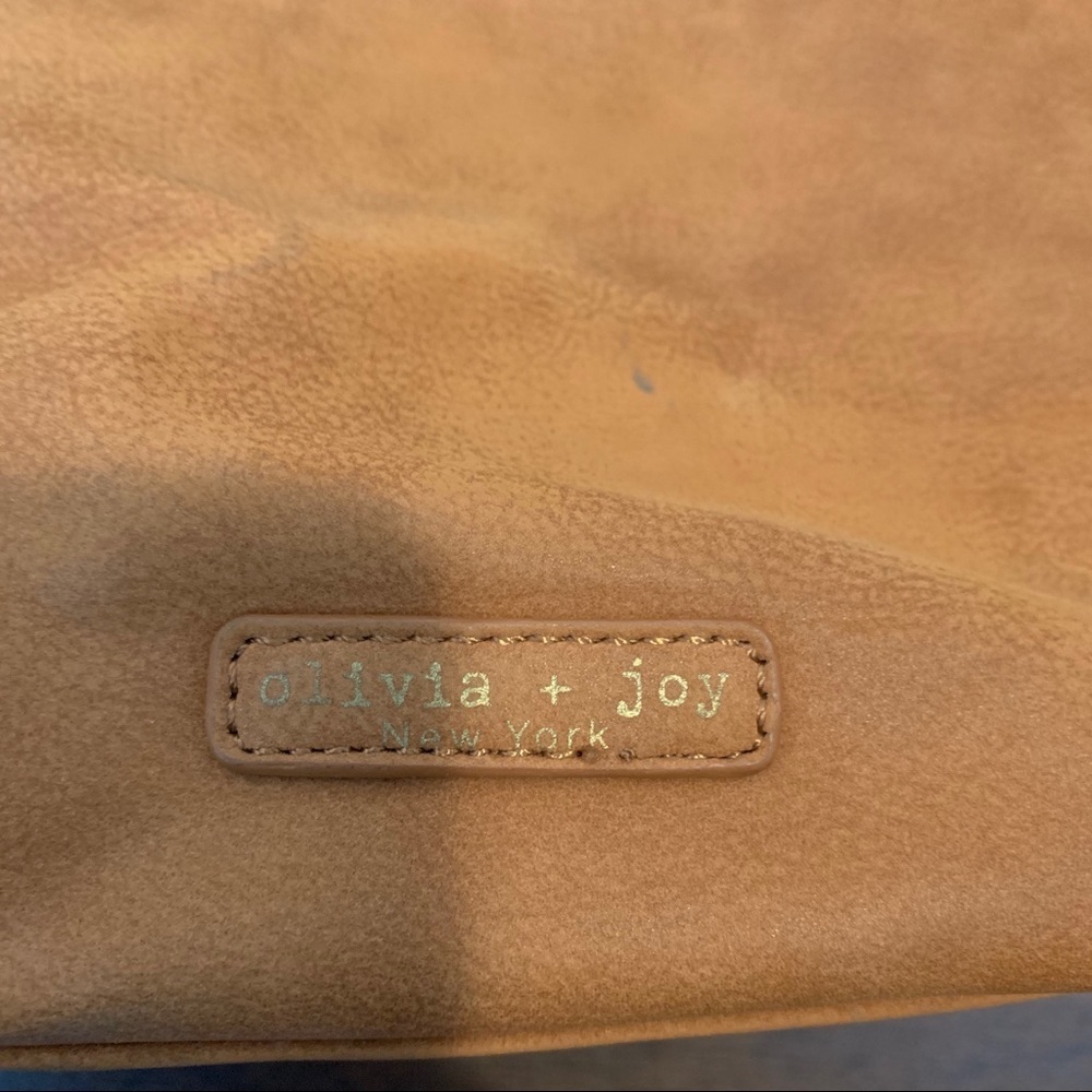 Olivia + Joy Light Brown Faux Leather Medium Shoulder Bag - Picture 3 of 9